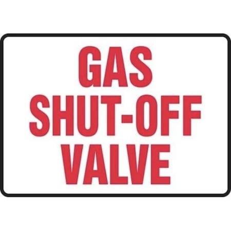 Accuform SAFETY SIGN GAS SHUT OFF VALVE 10 in  X MCHL592XP